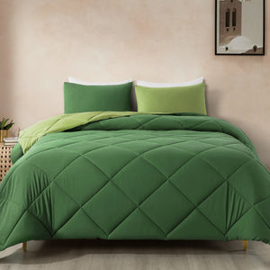 Green 3 Pieces Comforter Set,King Size by WhatsBedding