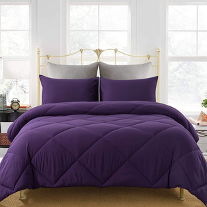 Purple 3 Pieces Comforter Set by WhatsBedding