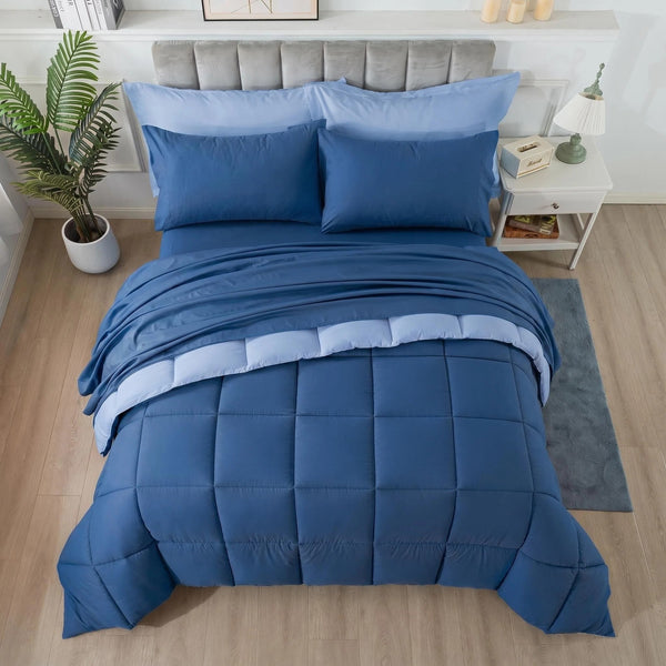 IGI® 7 Piece Comforter Set, Bed in a Bag, Hotel Bedding Sets