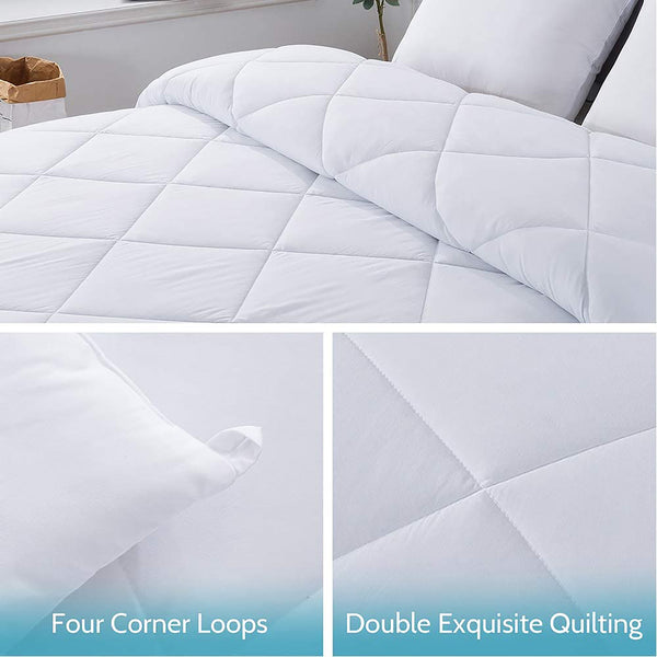 White 3 Pieces Comforter Set by WhatsBedding