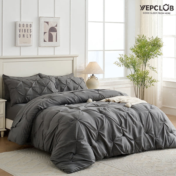 Pintuck 7-Piece Comforter Set by YEPCLUB