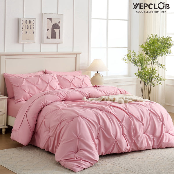 Pintuck 7-Piece Comforter Set by YEPCLUB