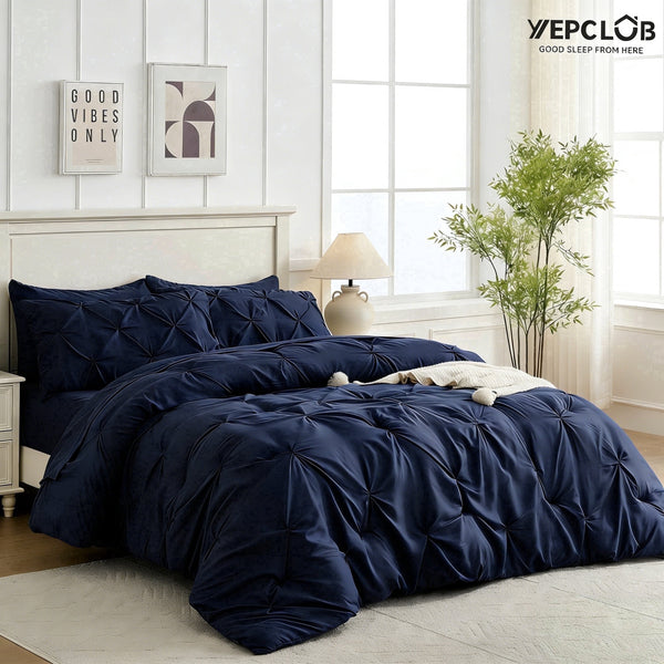 Pintuck 7-Piece Comforter Set by YEPCLUB