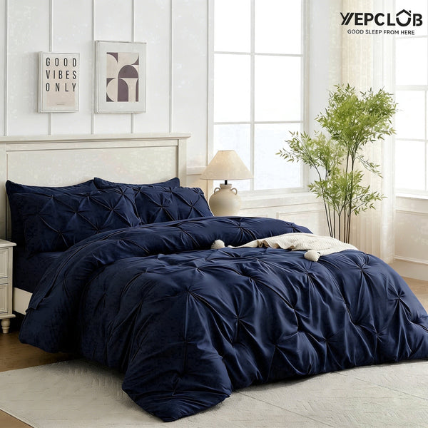 Pintuck 7-Piece Comforter Set by YEPCLUB