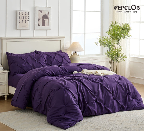 Pintuck 7-Piece Comforter Set by YEPCLUB