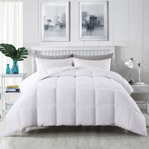 Heavyweight White Down Comforter Goose Duck Down and Feather Filling by EDUJIN