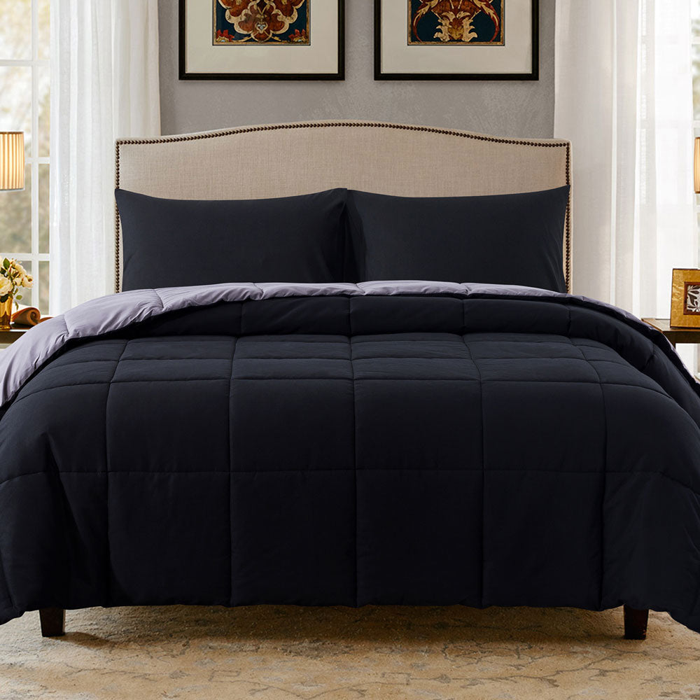 Black-gray Lightweight Comforter Set by Decroom