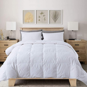 Lightweight 100% Cotton Quilted Down Comforter by Decroom