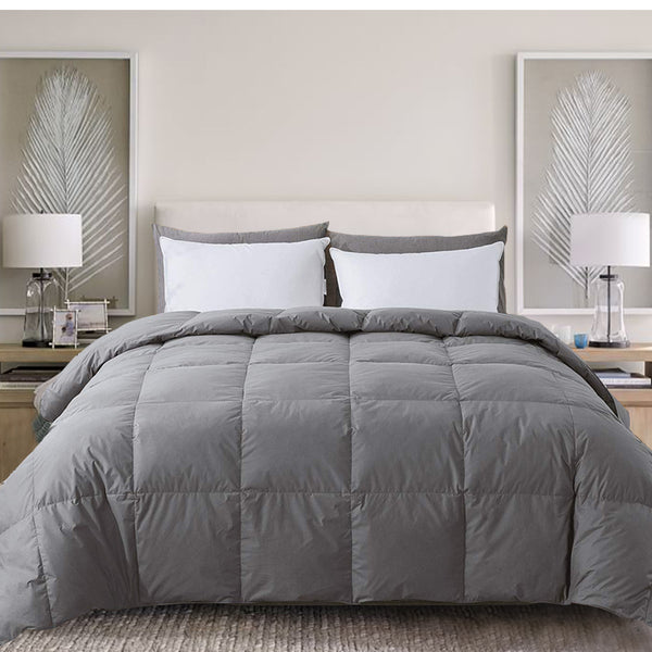 Lightweight 100% Cotton Quilted Down Comforter by Decroom