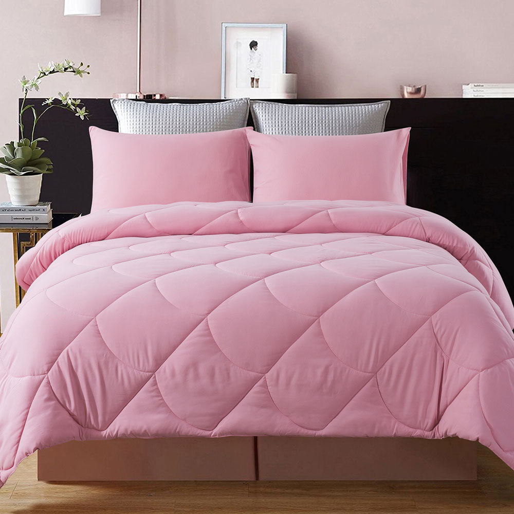 Pink Lightweight Comforter Set by Decroom