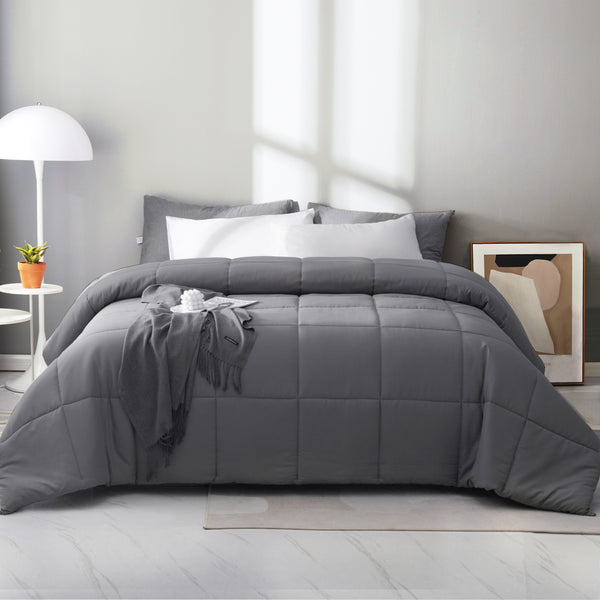 Lightweight White Down Alternative Quilted Comforter by EDUJIN