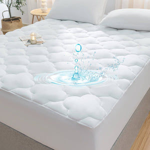 Cloud Waterproof Mattress Pad by WhatsBedding