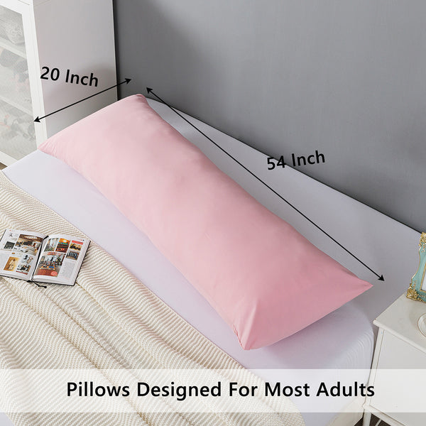 Full Body Pillow Insert with Pillowcase by ELNIDO QUEEN 20"x54"