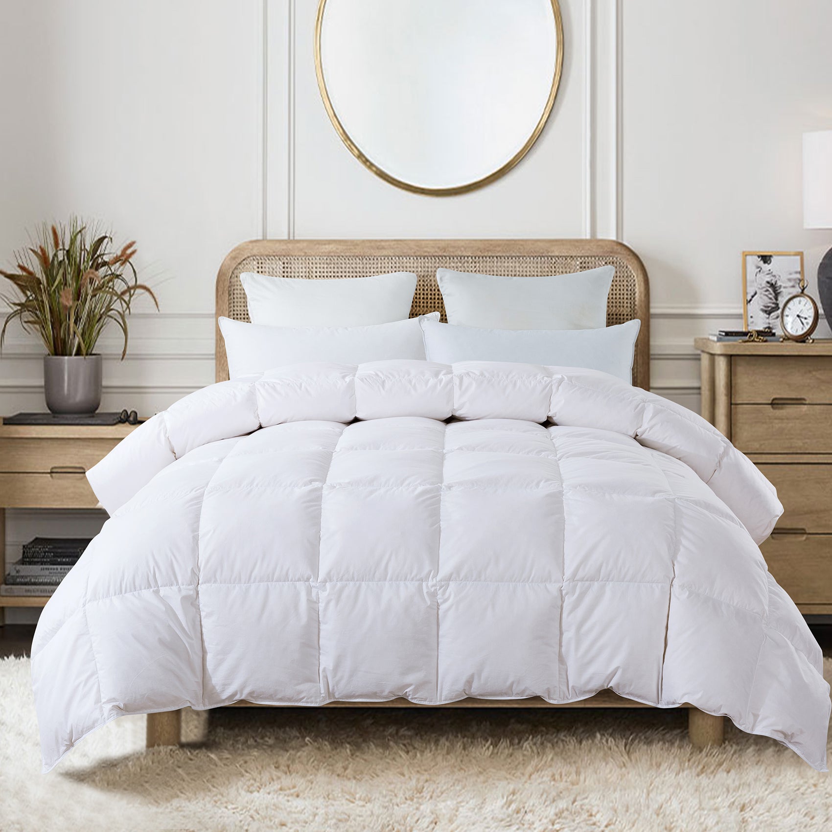 100% Cotton Quilted Heavyweight Down Comforter by Cosybay