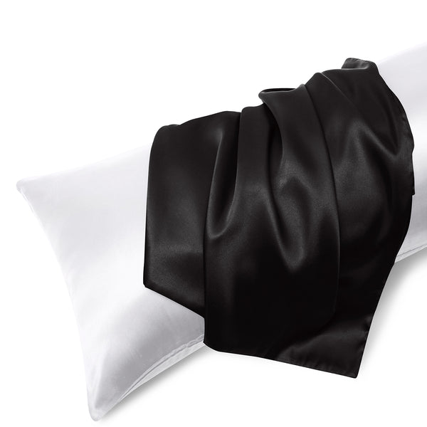 Full Cooling Body Pillow with Satin Silk Pillowcase by FASO