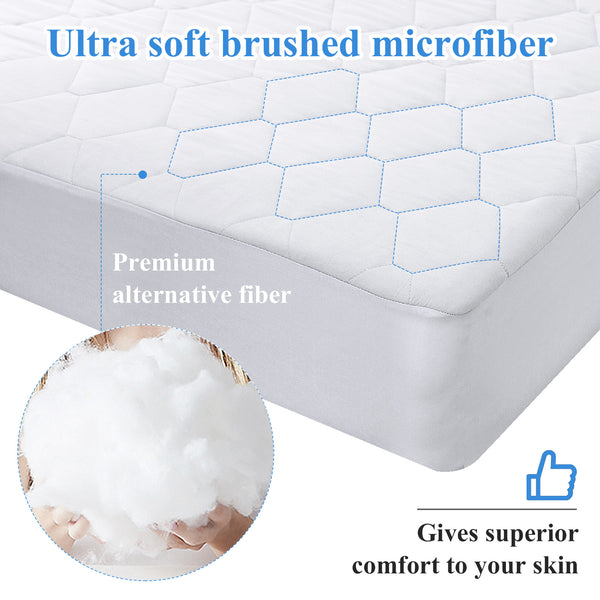 Ultra Soft Cotton Waterproof Mattress Pad by DOWNCOOL