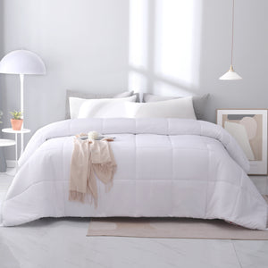 Lightweight White Down Alternative Quilted Comforter by EDUJIN