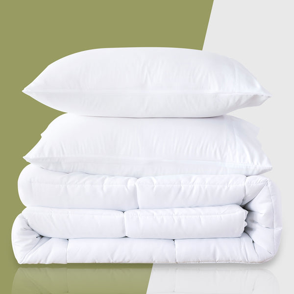 White Ultra-Soft All Season Comforter Set by Cosybay