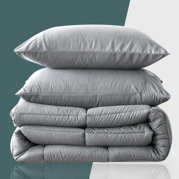 Gray Ultra-Soft All Season Comforter Set by Cosybay