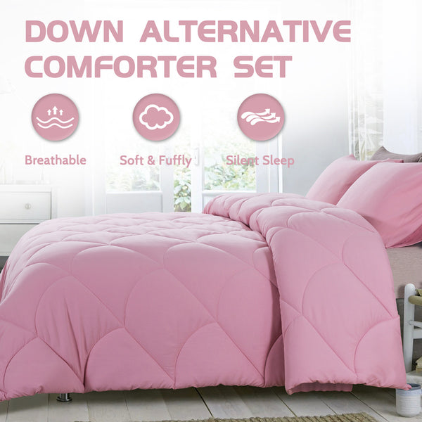 Pink Lightweight Comforter Set by Decroom