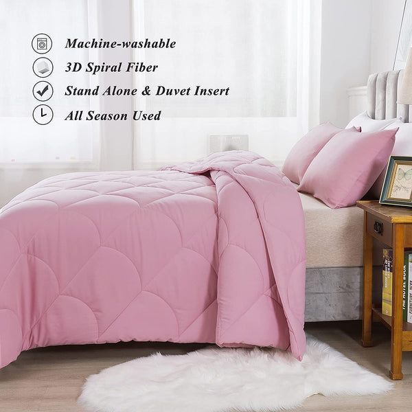 3 Pieces Lightweight Down Alternative Comforter Set by ELNIDO QUEEN