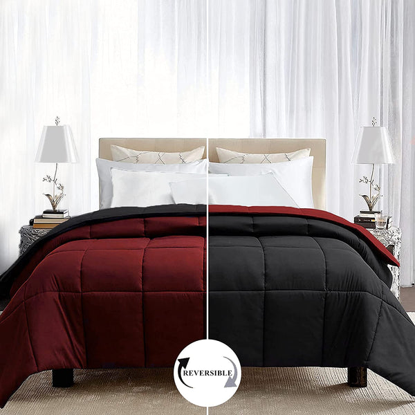 All-Season Reversible Down Alternative Quilted Comforter by ELNIDO QUEEN