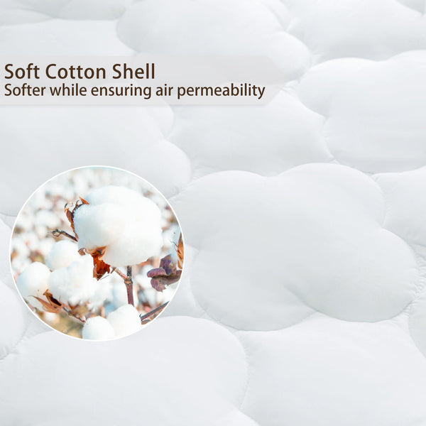 Cloud Waterproof Mattress Pad by WhatsBedding