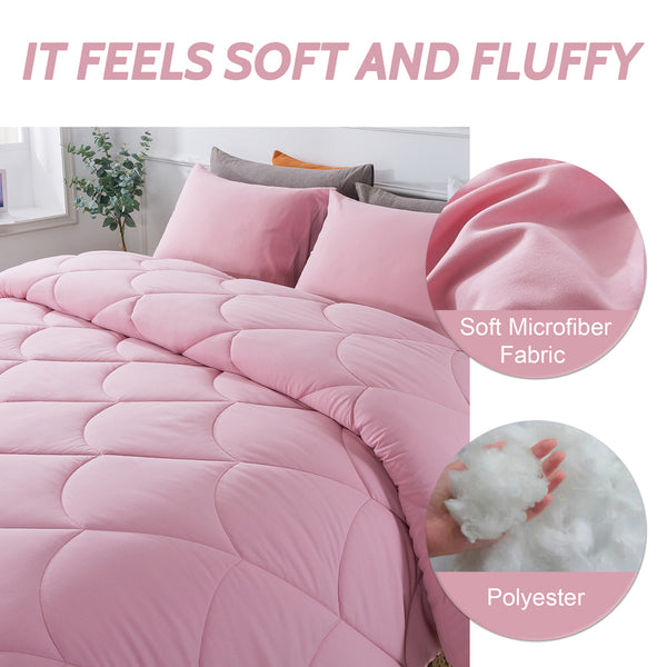 Pink Lightweight Comforter Set by Decroom