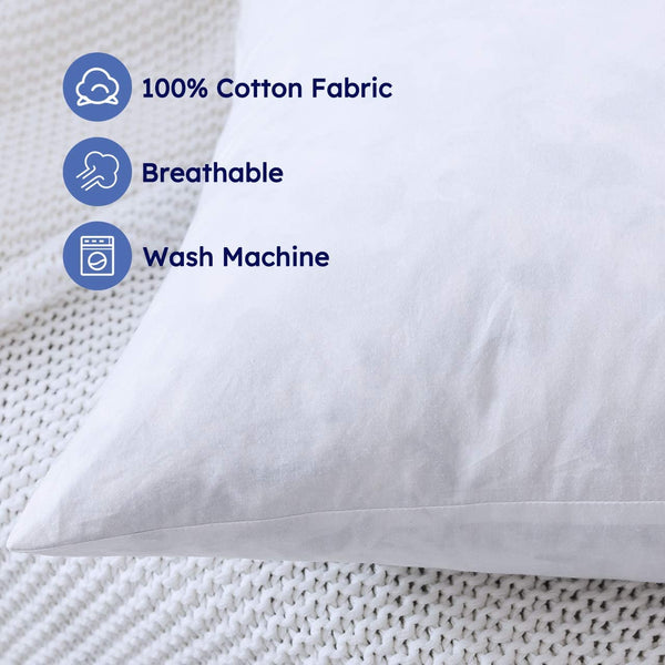 100% Cotton Stuffer Throw Pillow Insert by DOWNCOOL