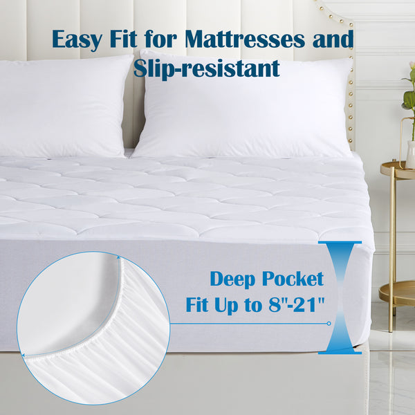 Waterproof Mattress Pad by WhatsBedding