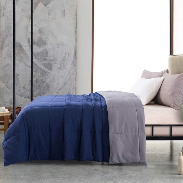 Basic Blue-Gray All Season Down Alternative Comforter by Cosybay