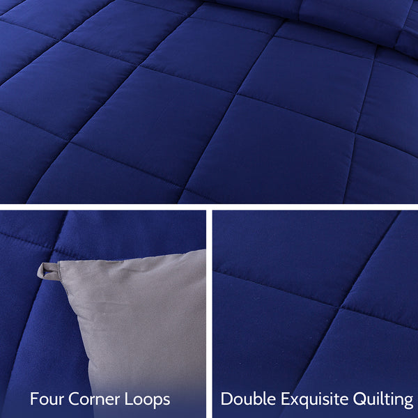Blue-gray Lightweight Comforter Set by Decroom
