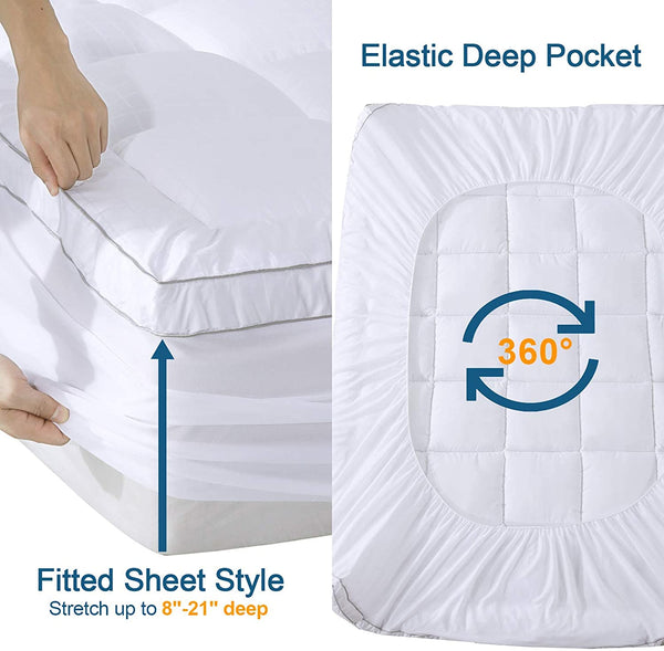 300TC Mattress Topper Pad Cover by DOWNCOOL