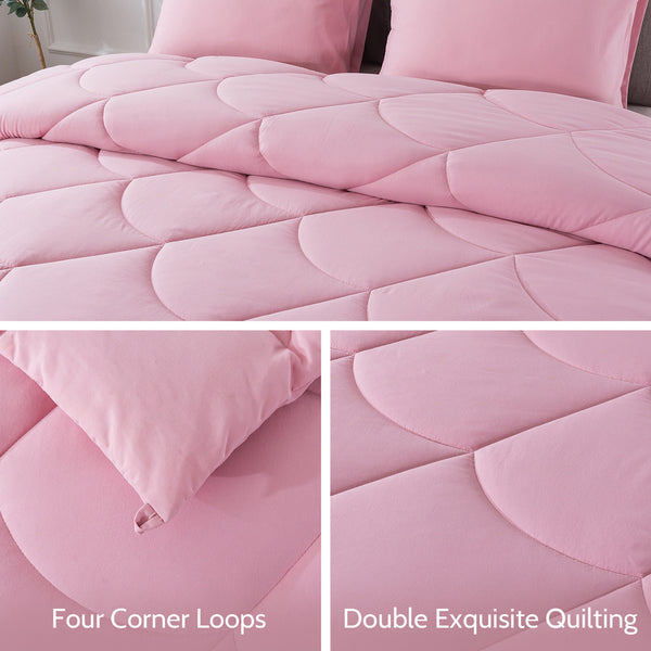 Pink Lightweight Comforter Set by Decroom