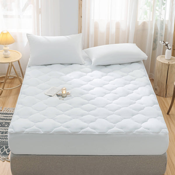 Cloud Waterproof Mattress Pad by WhatsBedding