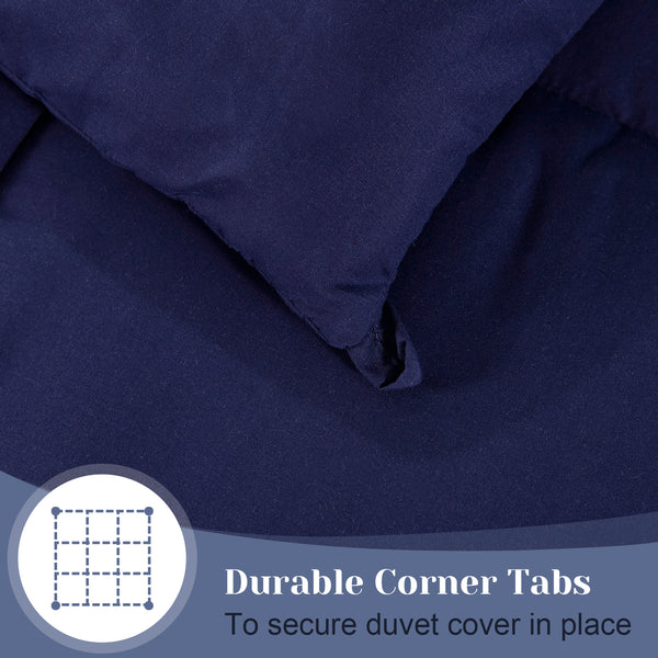 Navy Blue All Season Down Alternative Quilted Comforter by WhatsBedding