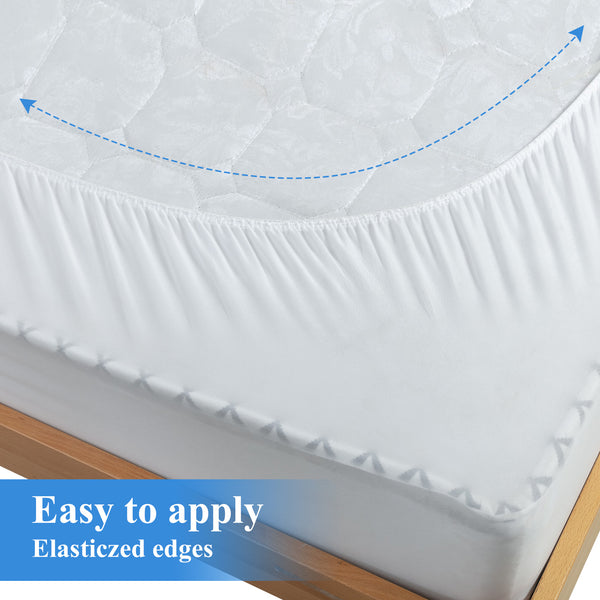 Ultra Soft Cotton Waterproof Mattress Pad by DOWNCOOL