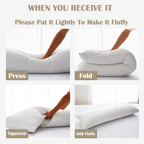 Full Body Pillow for Adults with Removable Bamboo Cover by DOWNCOOL