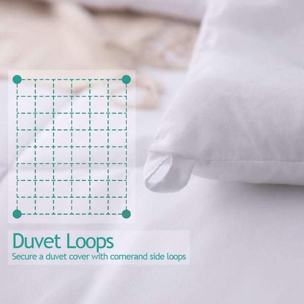 Lightweight White Down Alternative Quilted Comforter by EDUJIN