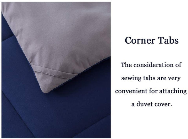 Basic Blue-Gray All Season Down Alternative Comforter by Cosybay