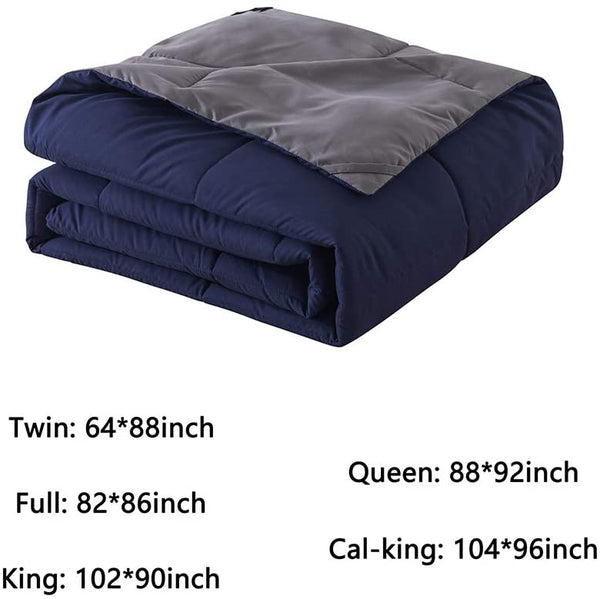 Basic Blue-Gray All Season Down Alternative Comforter by Cosybay