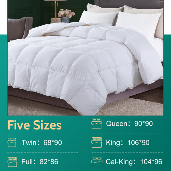 Lightweight 100% Cotton Quilted Down Comforter by Decroom