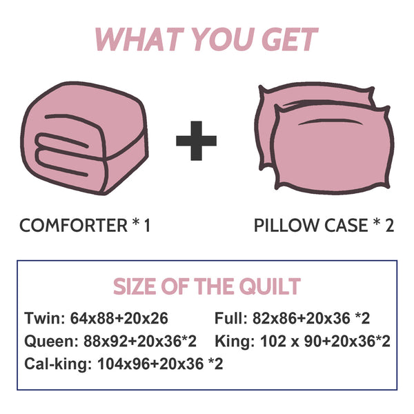 Pink Lightweight Comforter Set by Decroom