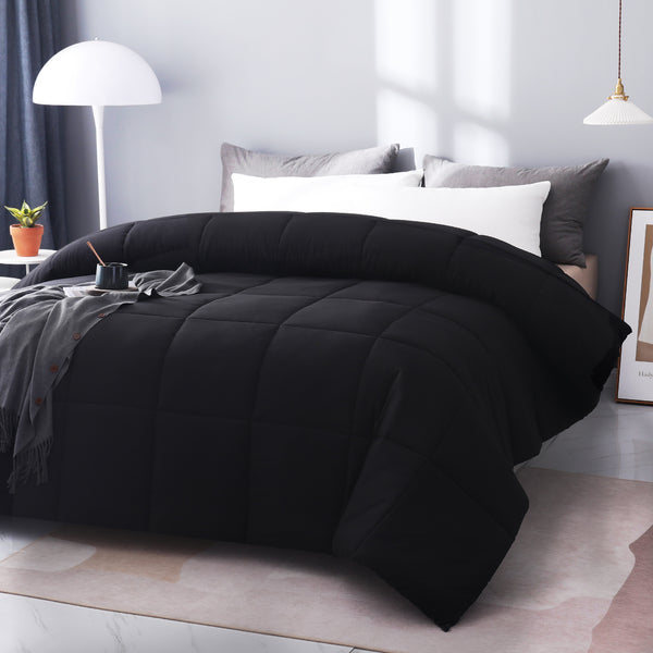 All Season Black Down Alternative Quilted Comforter by EDUJIN